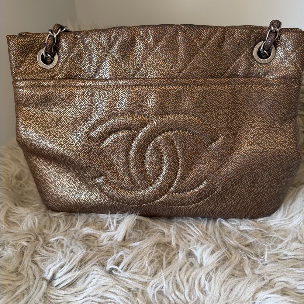 Chanel Metallic Brown Shoulder Bag
